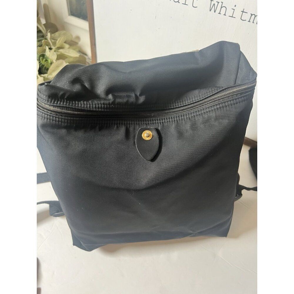 longchamp Le Pliage Medium Back Pack Black - Picture 6 of 7